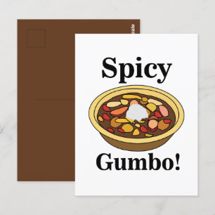 Gumbo Food Spicy Postkarte