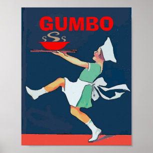 GUMBO, Mädchen mit Schüssel, Küche Poster
