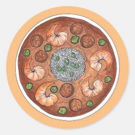 Gumbo Soup Louisiana LA New Orleans NOLA Food Runder Aufkleber