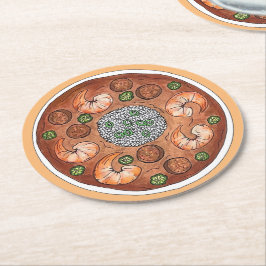 Gumbo Soup Louisiana LA New Orleans NOLA Food Runder Pappuntersetzer