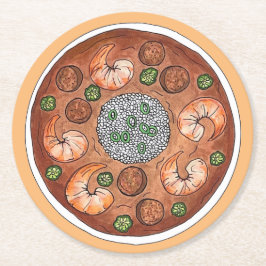 Gumbo Soup Louisiana LA New Orleans NOLA Food Runder Pappuntersetzer