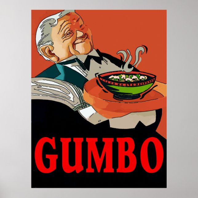 Gumbo, Vintages Kellner Poster (Vorne)