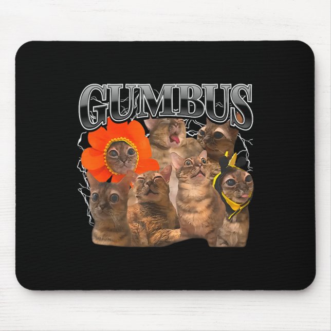 Gumbus Cat Funny Cat Gumbus Cute Animal Kitty Men  Mousepad (Vorne)