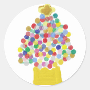 Gumdrop-Baum Runder Aufkleber