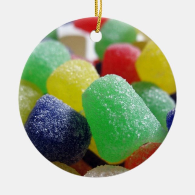 Gumdrops-reichlich Verzierung Keramik Ornament (Vorne)