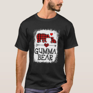 Gumma Bear Christmas Pajama Red Kariert Buffalo Fa T-Shirt