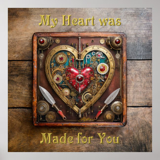 Gummen und Messer der Heart Steampunk Serie Poster