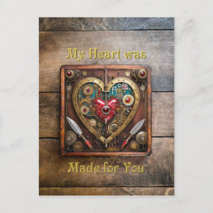 Gummen und Messer der Heart Steampunk Serie Postkarte