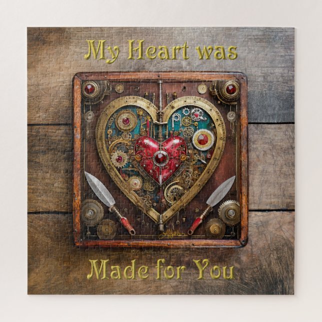 Gummen und Messer der Heart Steampunk Serie Puzzle (Vertikal)