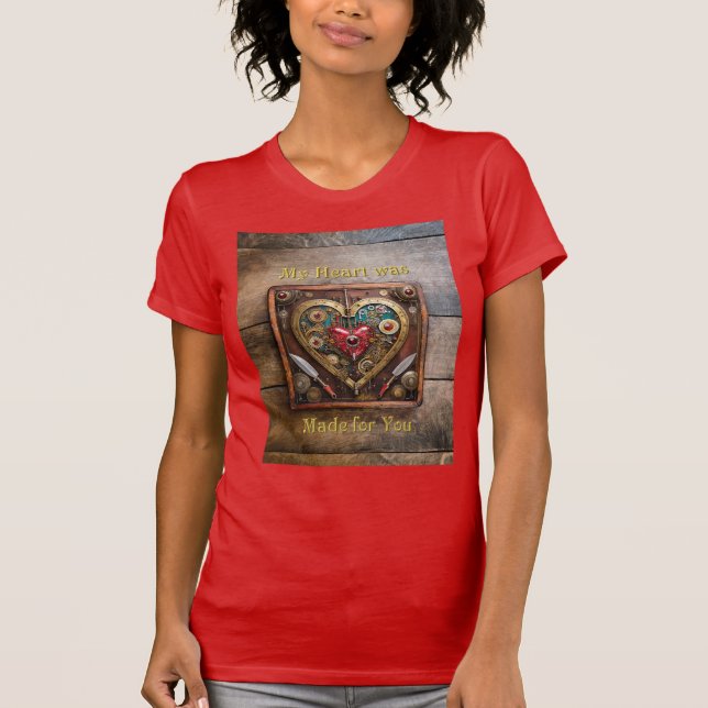 Gummen und Messer der Heart Steampunk Serie T-Shirt (Vorderseite)