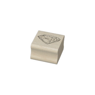 Gummi-Briefmarke mit Vintagem Diamant Gummistempel