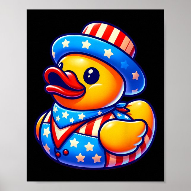 Gummi Duck 4. Juli Unabhängigkeitstag Männer Fraue Poster (Vorne)