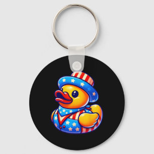 Gummi Duck 4. Juli Unabhängigkeitstag Männer Fraue Schlüsselanhänger