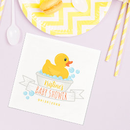 Gummi Duck Baby Shower Napkins - Blase Bath sie Serviette