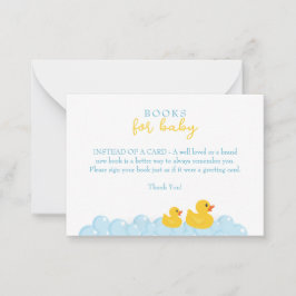 Gummi Duck Books für Babykarte | Yellow Ducky Sho Mitteilungskarte