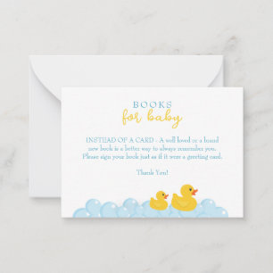 Gummi Duck Books für Babykarte Yellow Ducky Sho Mitteilungskarte