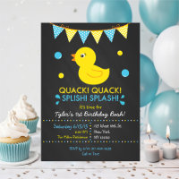 Gummi Duck Chalkboard 1. Geburtstag