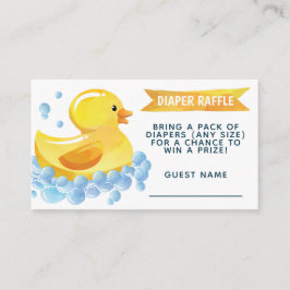 Gummi Duck Diaper Raffle Begleitkarte