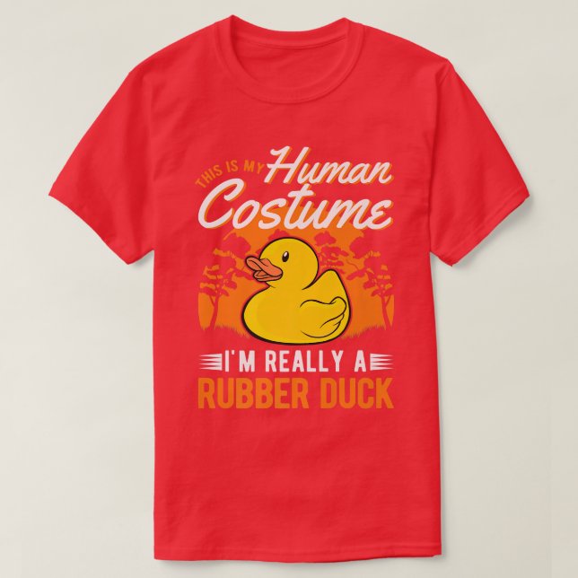 Gummi Duck Human Costume Halloween Rubber Duck Pr T-Shirt (Design vorne)