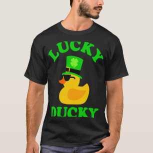 Gummi Duck mit Sonnenbrille Vier Leaf C Hut Lucky T-Shirt