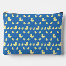 Gummi Duck Muster Blue Large Zipper Pouch