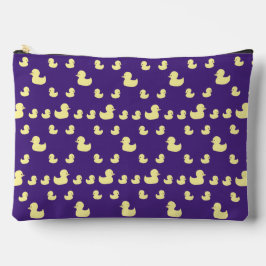 Gummi Duck Muster Lila große Zipper Pouch Zubehörtasche