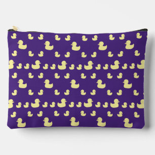 Gummi Duck Muster Lila große Zipper Pouch Zubehörtasche