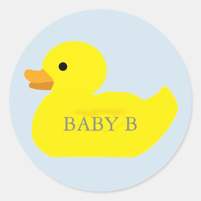 Gummi Duck Party Babydusche BABY Stickers (Vorderseite)