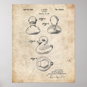 Gummi Duck Patent Poster