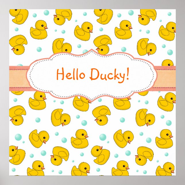 Gummi Duck Pattern Poster (Vorne)