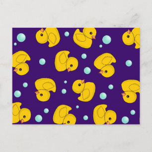 Gummi Duck Pattern Postkarte