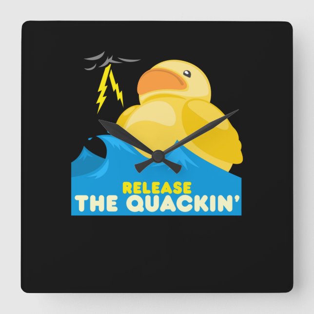 Gummi Duck Quadratische Wanduhr (Vorderseite)