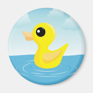 Gummi Duck Round Magnet