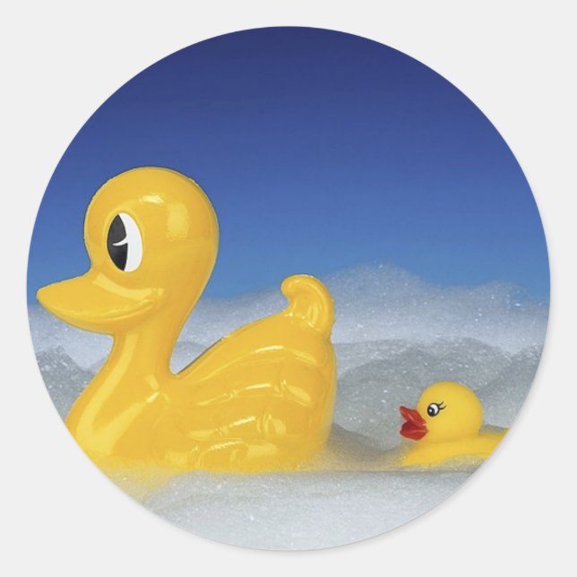 Gummi Duck Runder Aufkleber (Vorderseite)