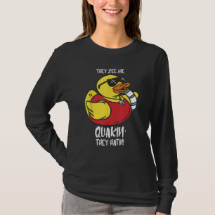 Gummi Duck sie sehen Me Quakin' Coole Gelbe Ente L T-Shirt