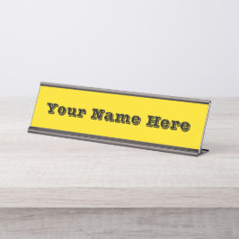 Gummi Duck Toy Gelbe Herbstfall Solid Farbe Schreibtischnamensplakette