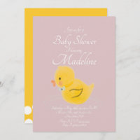 Gummi Duck Wasserfarbene Blush Babydusche