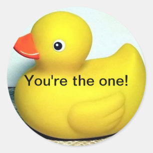 Gummi Duckie Niedlich Kids Toy Runder Aufkleber