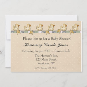 Gummi Duckies Baby Dusche Einladung