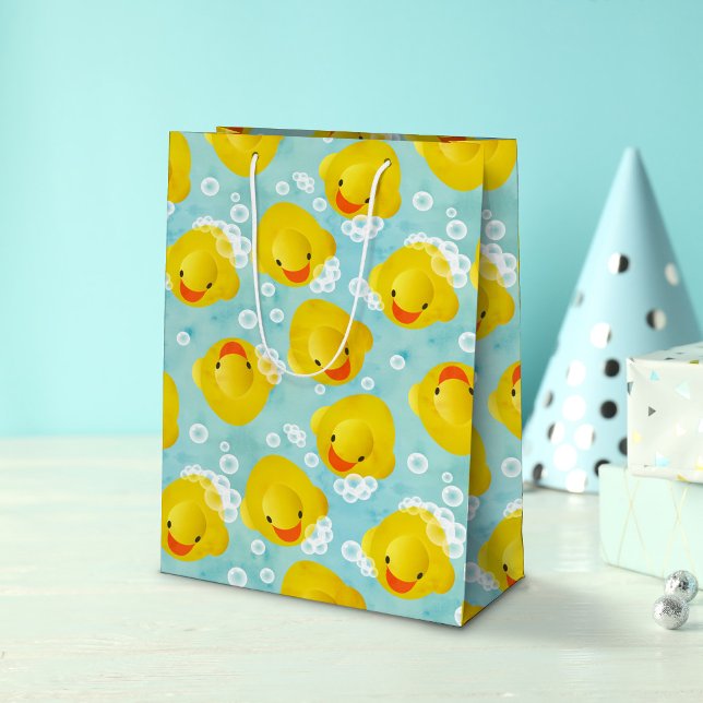 Gummi Ducks Bath Pattern Mittlere Geschenktüte (Rubber Duck Pattern Gift Bag)