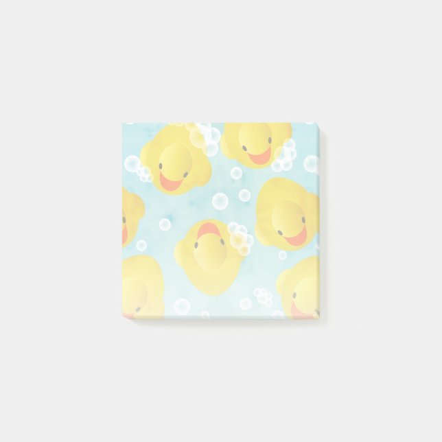 Gummi Ducks Bath Pattern Post-it Klebezettel (Vorderseite)