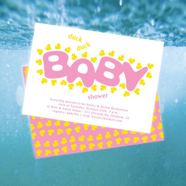 Gummi Ducks Duck Duck Baby Shower Einladung (Von Creator hochgeladen)