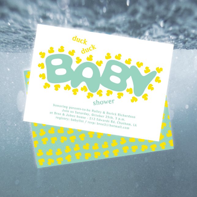 Gummi Ducks Duck Duck Baby Shower Einladung (Von Creator hochgeladen)