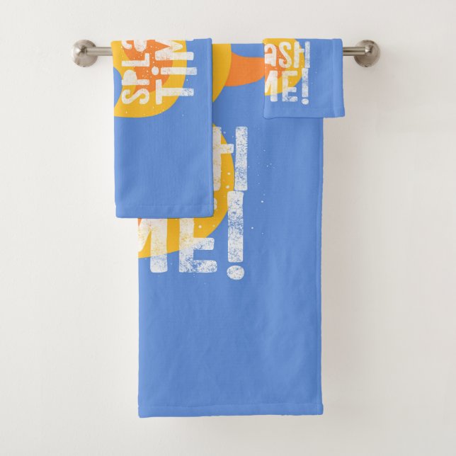 Gummi Ducky Bath Time Splash Time Kids Handtuch Se Badhandtuch Set (Insitu)