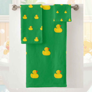 Gummi Ducky Duck Ducks Set - Badetuch Set