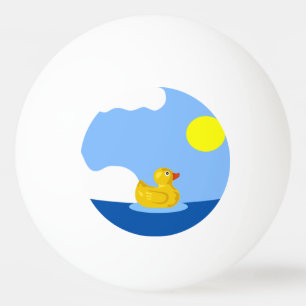Gummi Ducky geht zum Schwimmen Tischtennisball