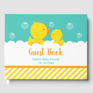 Gummi Ducky Gelb und Green Baby Dusche Gästebuch