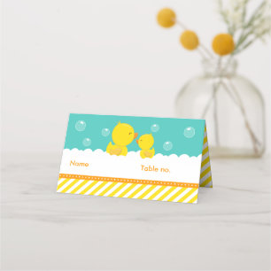 Gummi Ducky Gelb und Green Baby Dusche Sitzplatz Platzkarte