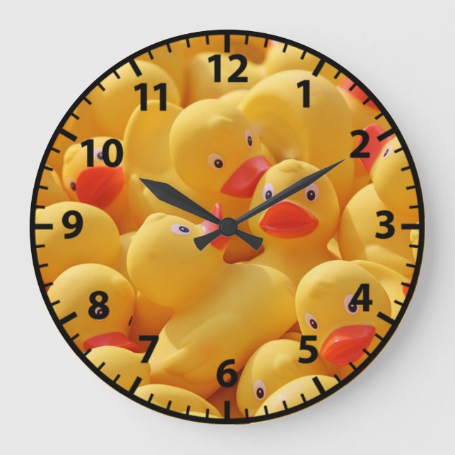 Gummi Ducky Kid's Bathroom Wall Clock Große Wanduhr (Vorderseite)