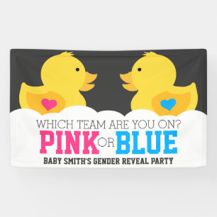 Gummi Ducky Pink oder Blue Gender Reveal Party Banner